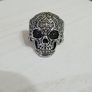 Silver Skull Ring Size 10